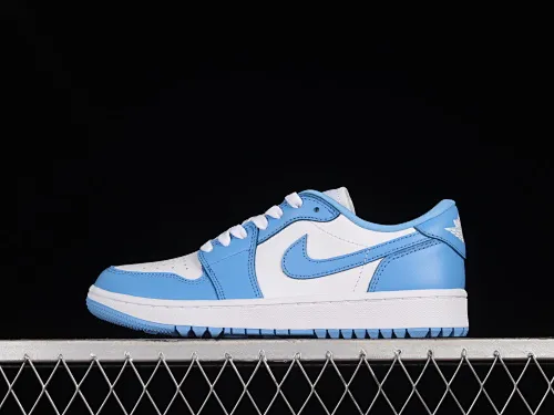 All categories Air Jordan Jordan series basketball shoes Air Jordan 1 Low G version pure original Air Jordan 1 Low Golf "UNC" AJ1 Joe 1 new golf version North Carolina blue color DD9315-100
